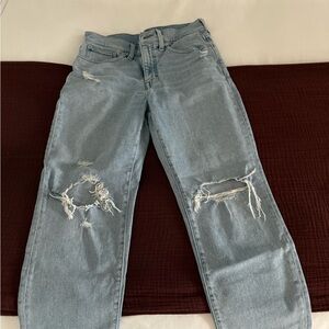 Madewell Light Blue Distressed Boyfriend Jeans